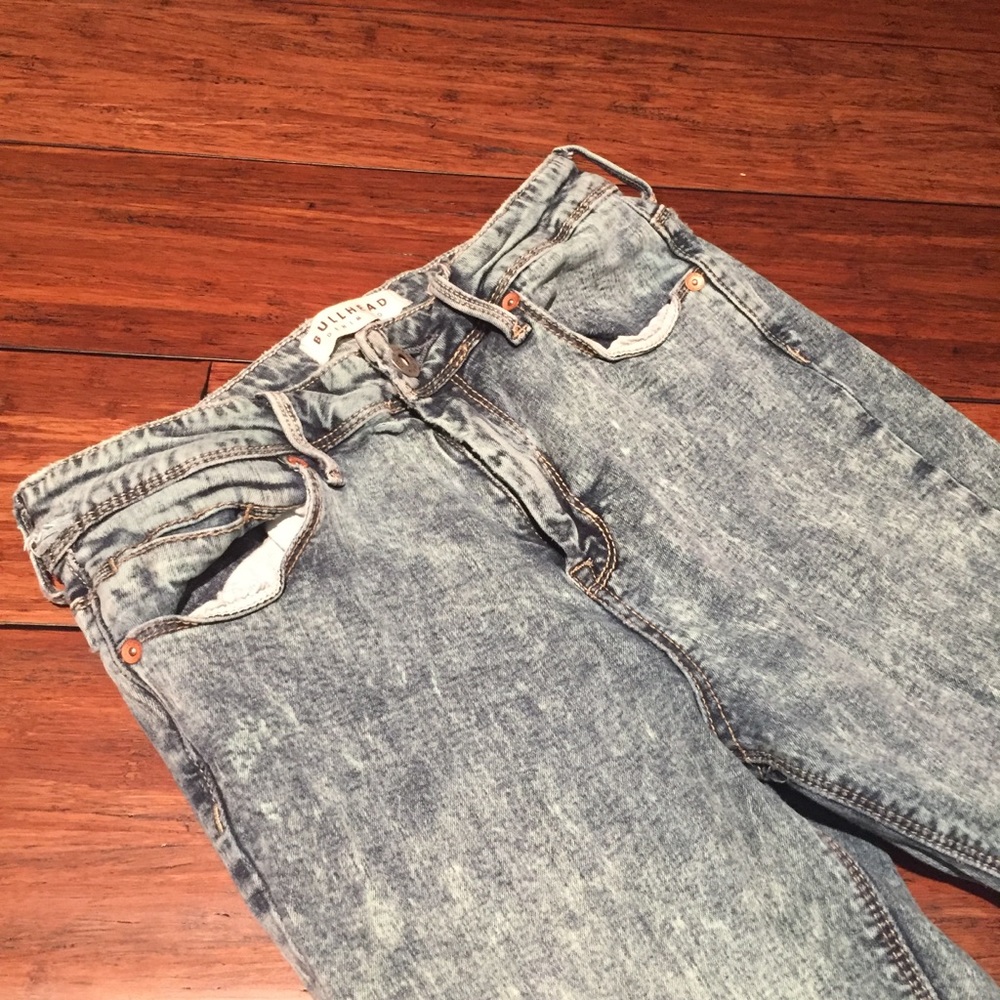🌴 Teal Acid Wash Skinny Jeans - Picture 2 of 5